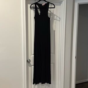 South moon under razor back black maxi dress